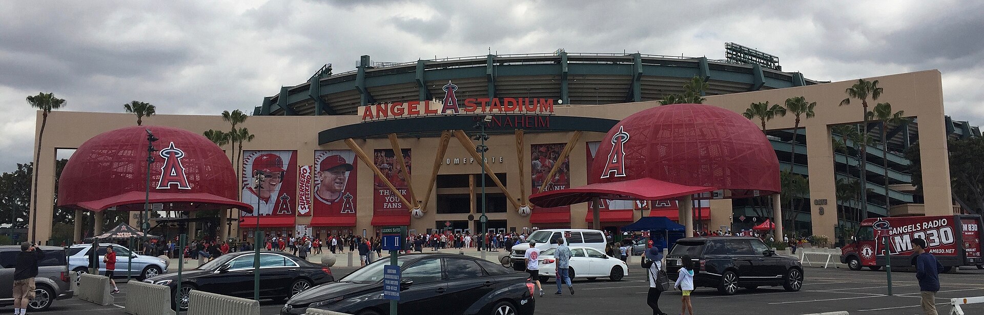 Crowd at a baseball stadium in Anaheim